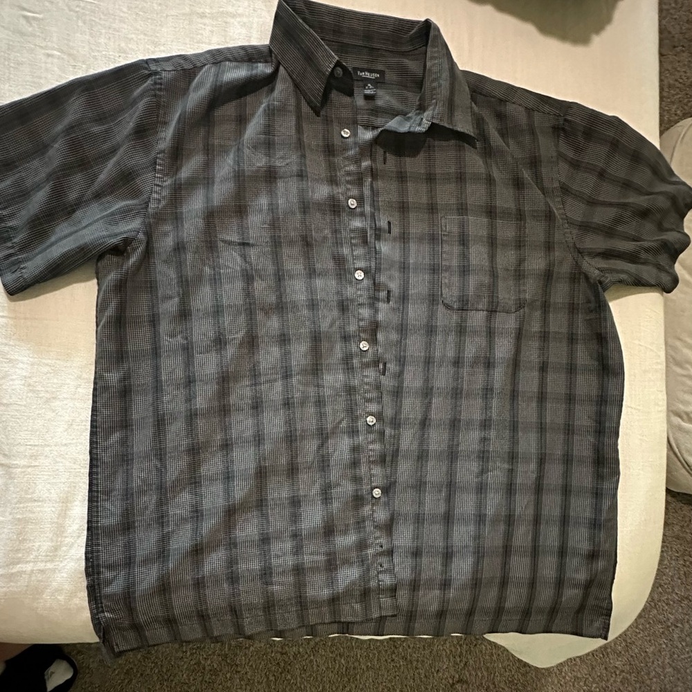 Van Heusen Charcoal Checkered Shirt